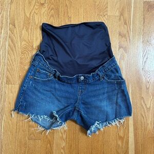 Denim Blue Maternity Women's Shorts